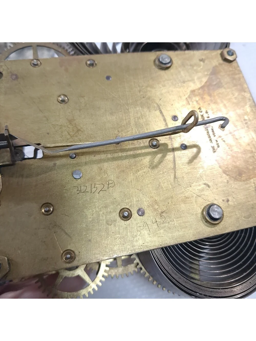 Antique Ansonia Clock CO A22 Movement brass parts for repair vintage replacement